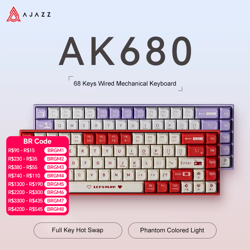 Gaming Keyboard Mini Mechanical - Механическая игровая клавиатура AJAZZ AK680 65%