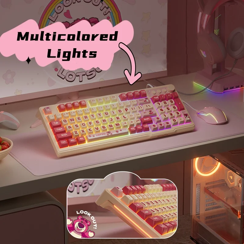Gaming Keyboard And Mouse Set - Lotso клавиатура 2,4G беспроводная игровая клавиатура