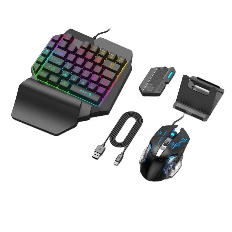 Gaming Keyboard 1 Hand - Игровой набор клавиатура и мышь 4-в-1,