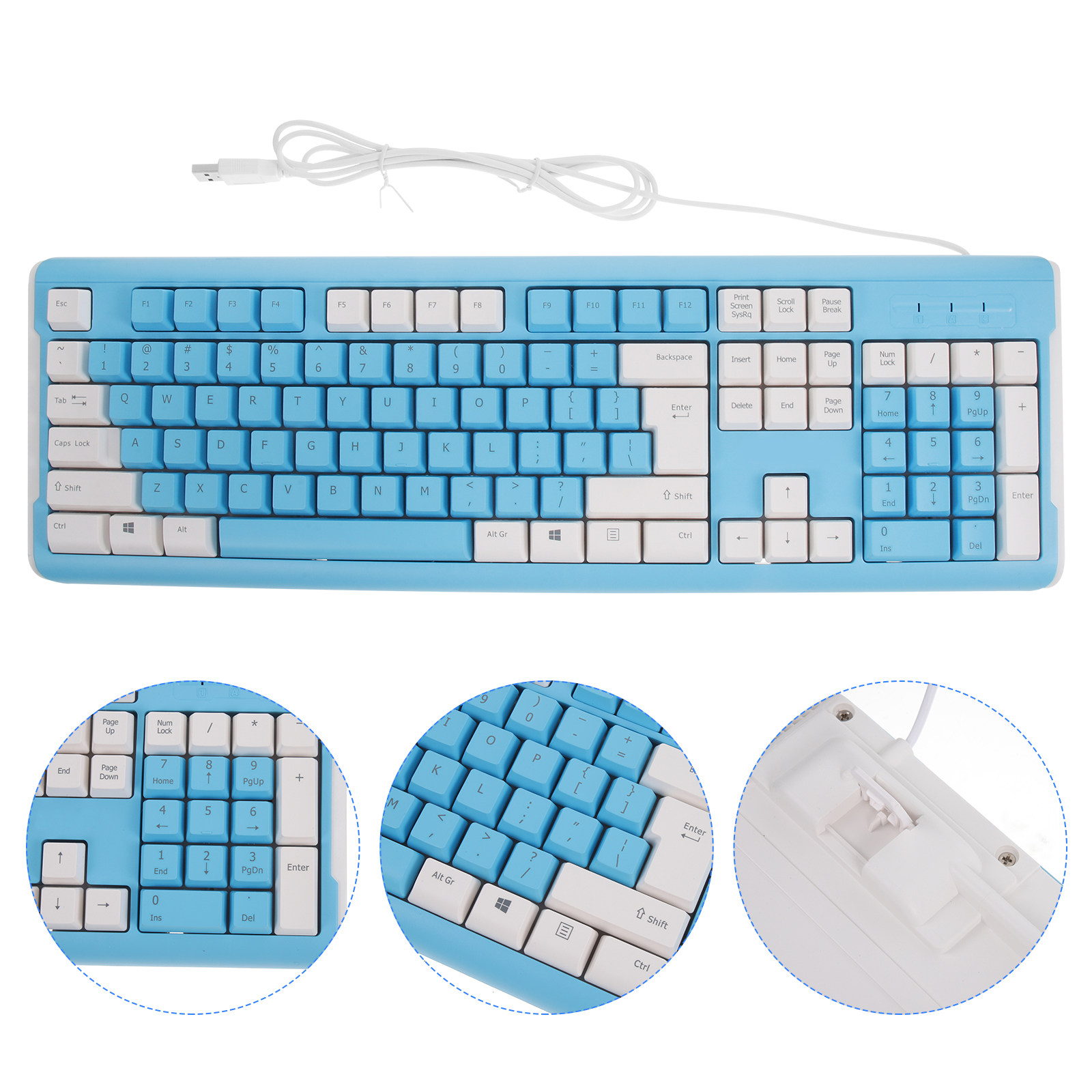 Gaming Keyboard No Number Pad - Проводная игровая USB-клавиатура из ABS-пластика, высокая